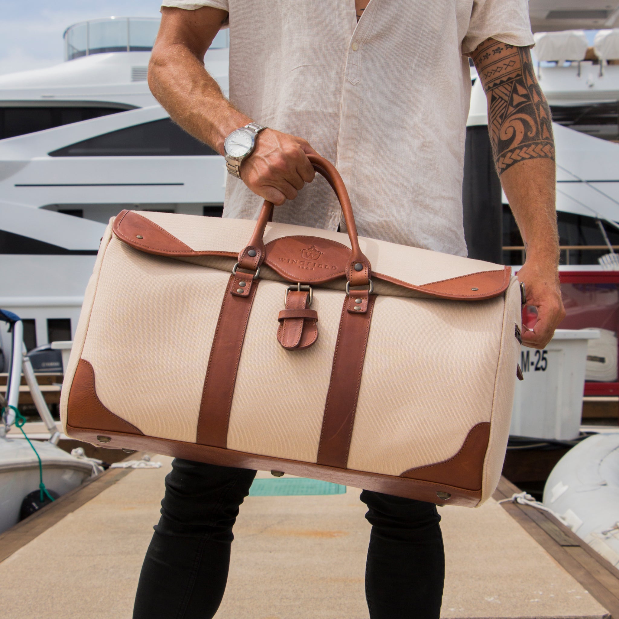 Westfield Canvas & Leather Duffel Bag