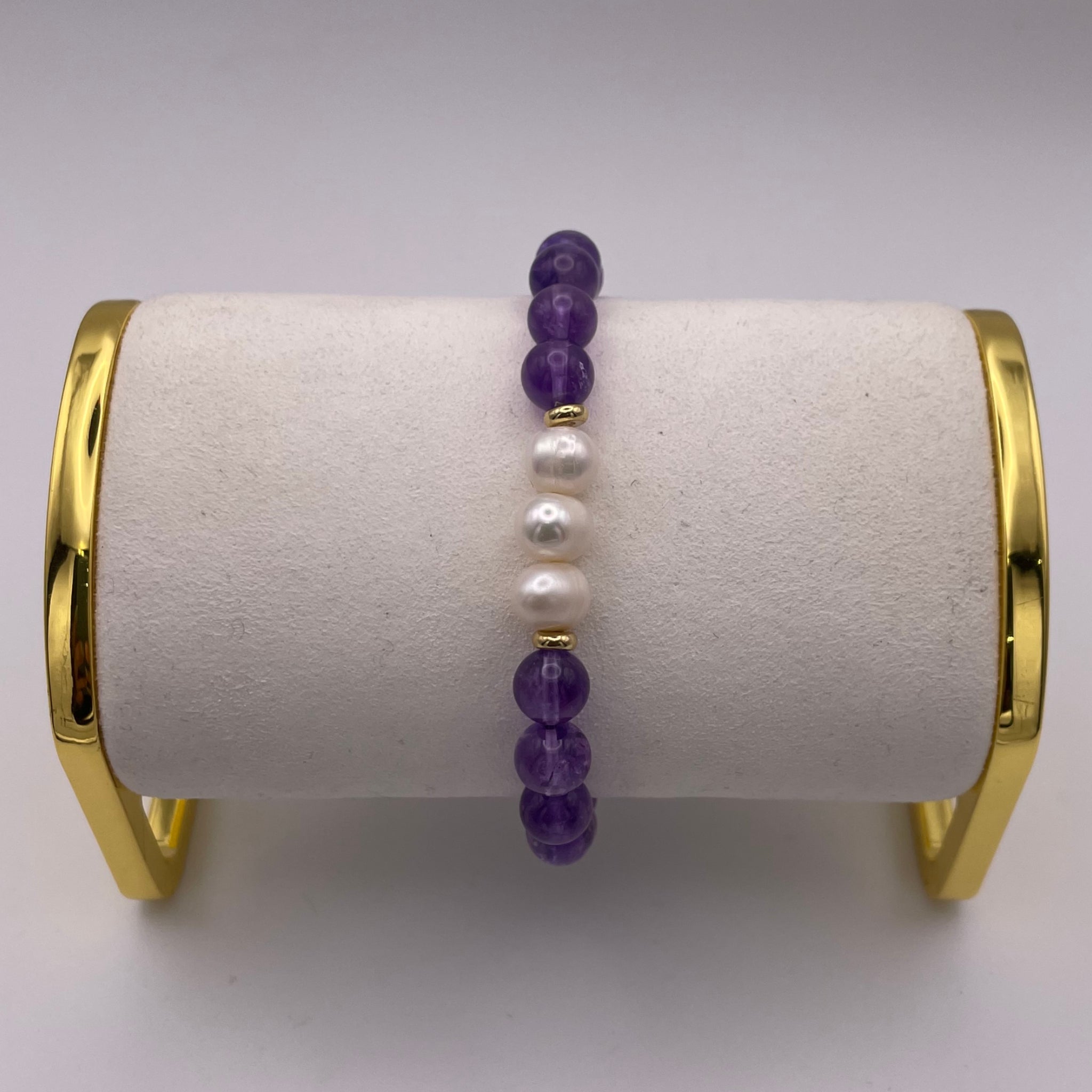 Amethyst Pearl Bracelet