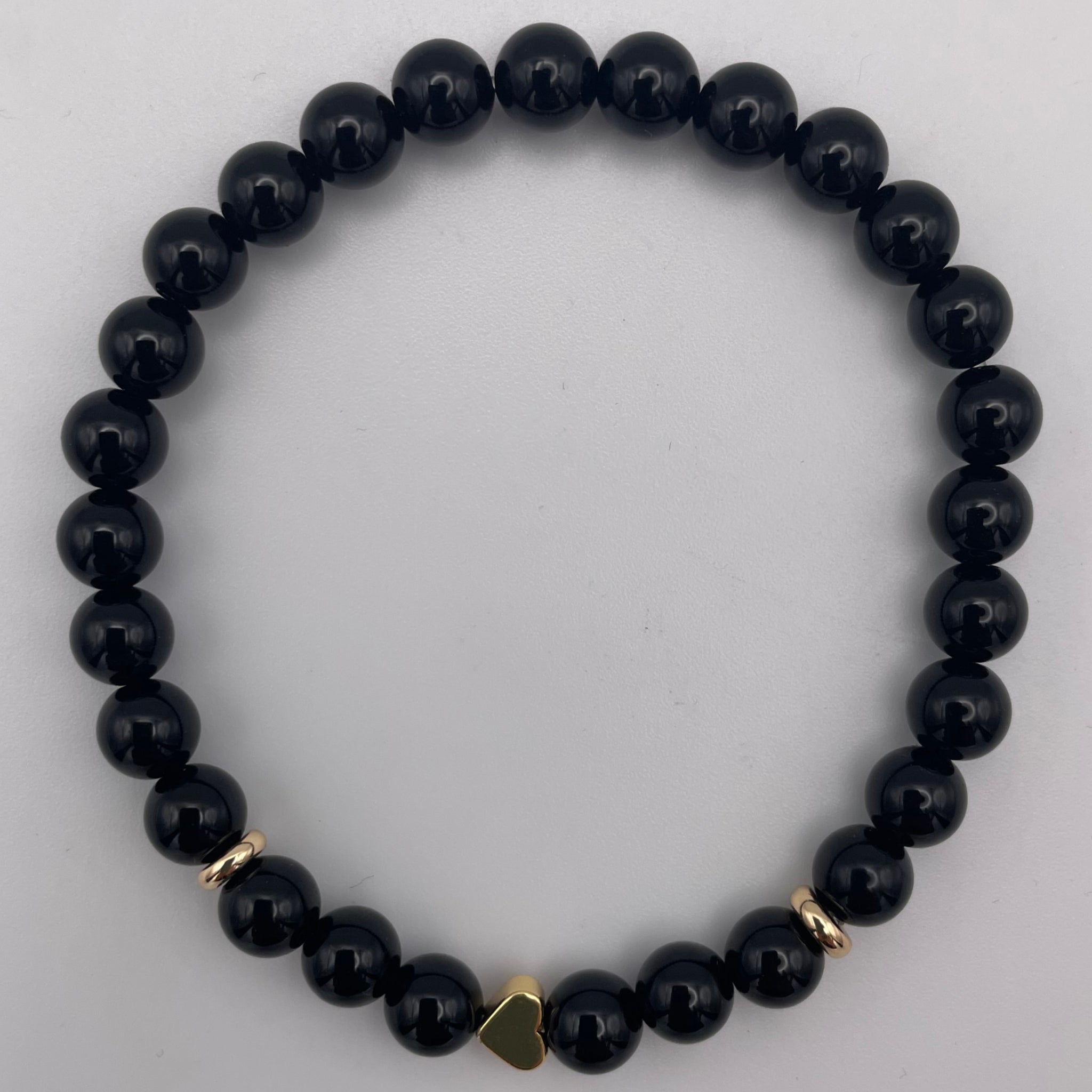 Onyx Heart Bracelet