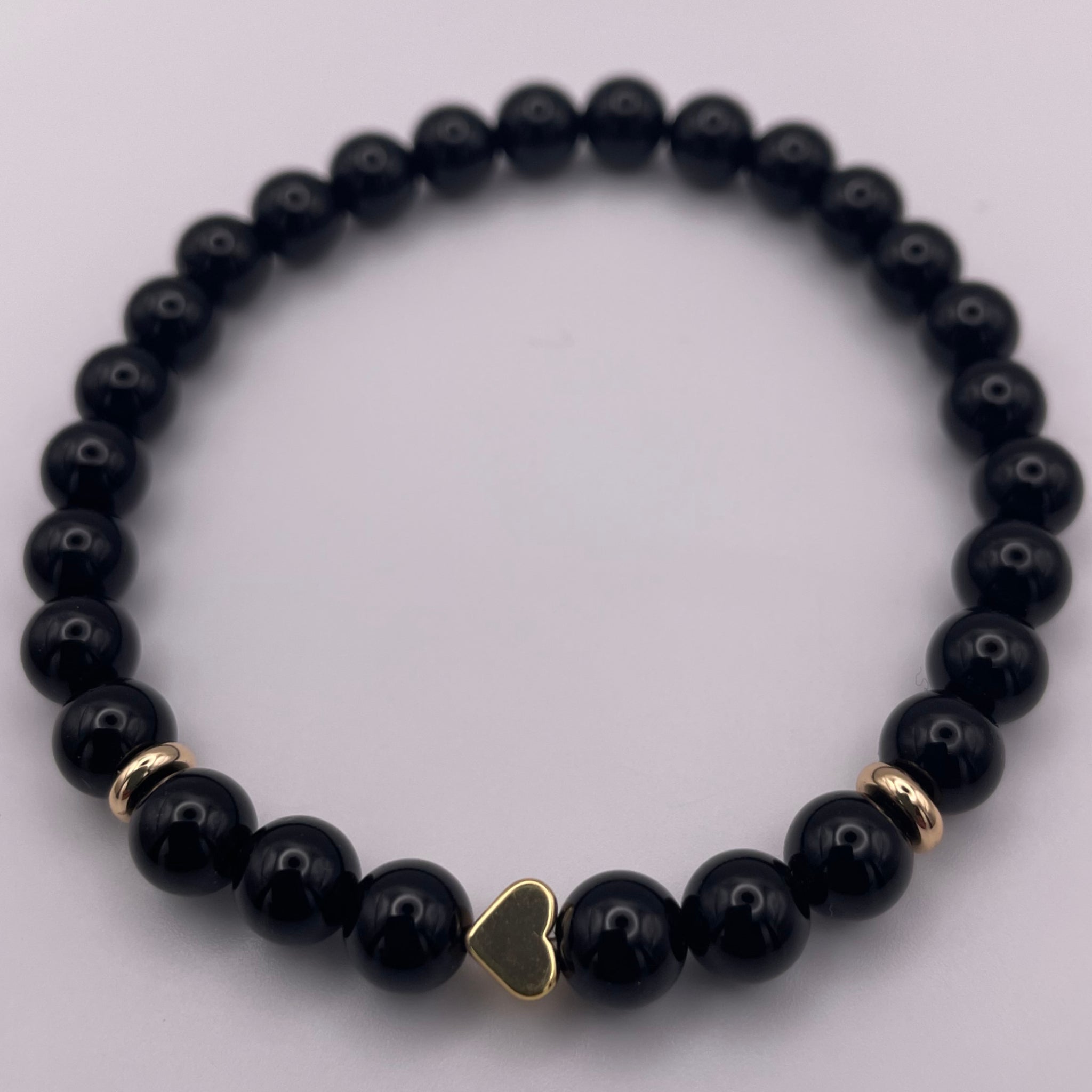 Onyx Heart Bracelet