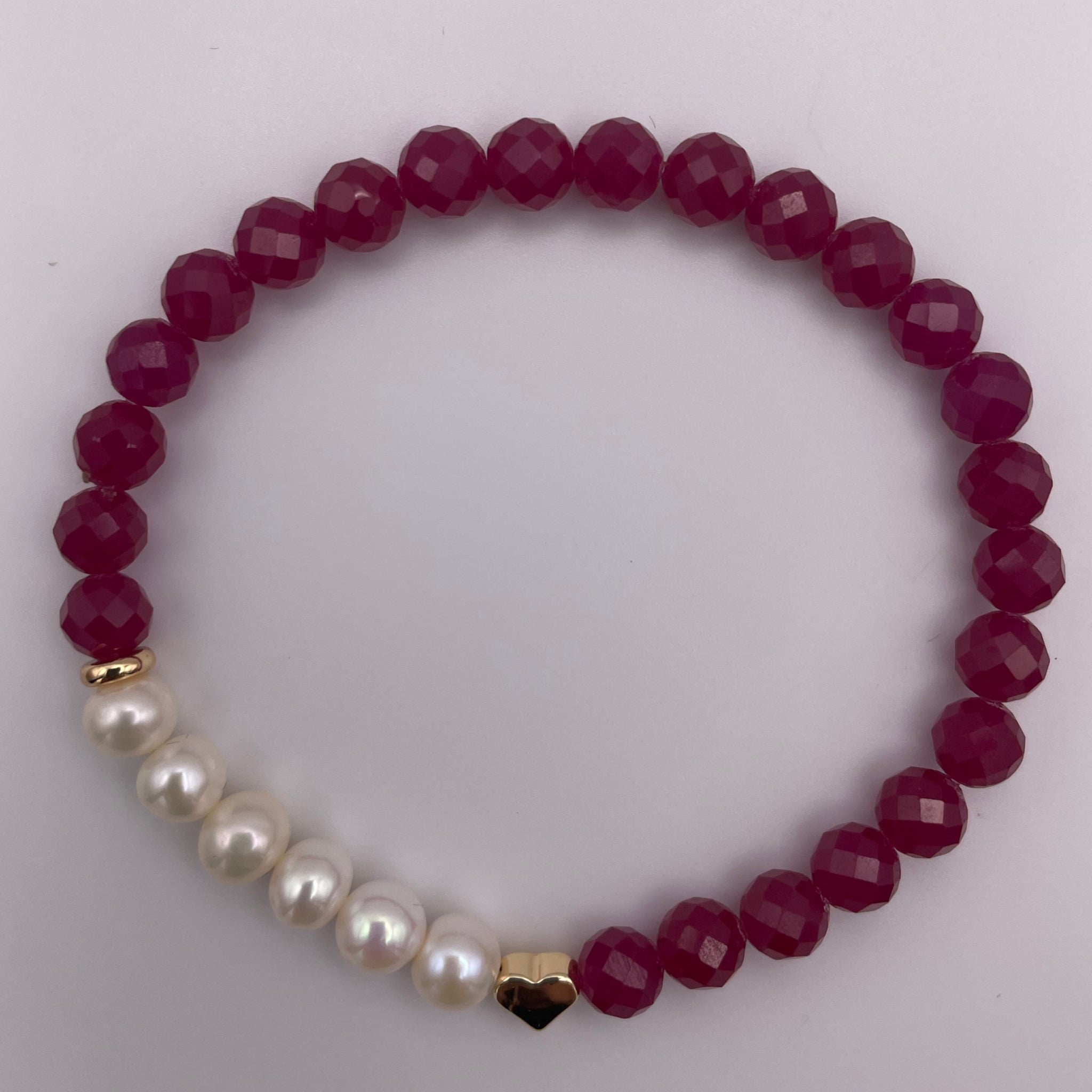 Ruby Pearl Bracelet