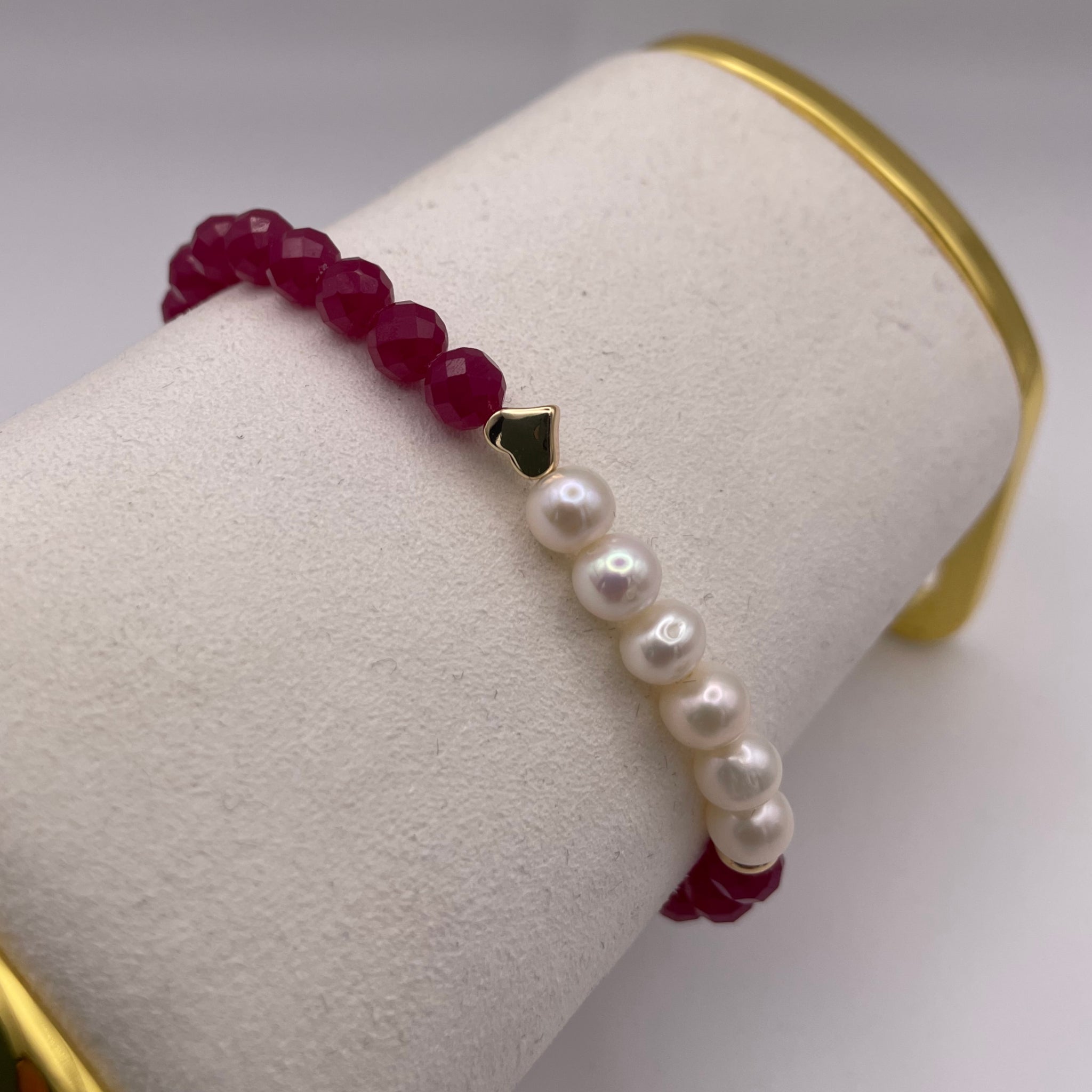 Ruby Pearl Bracelet