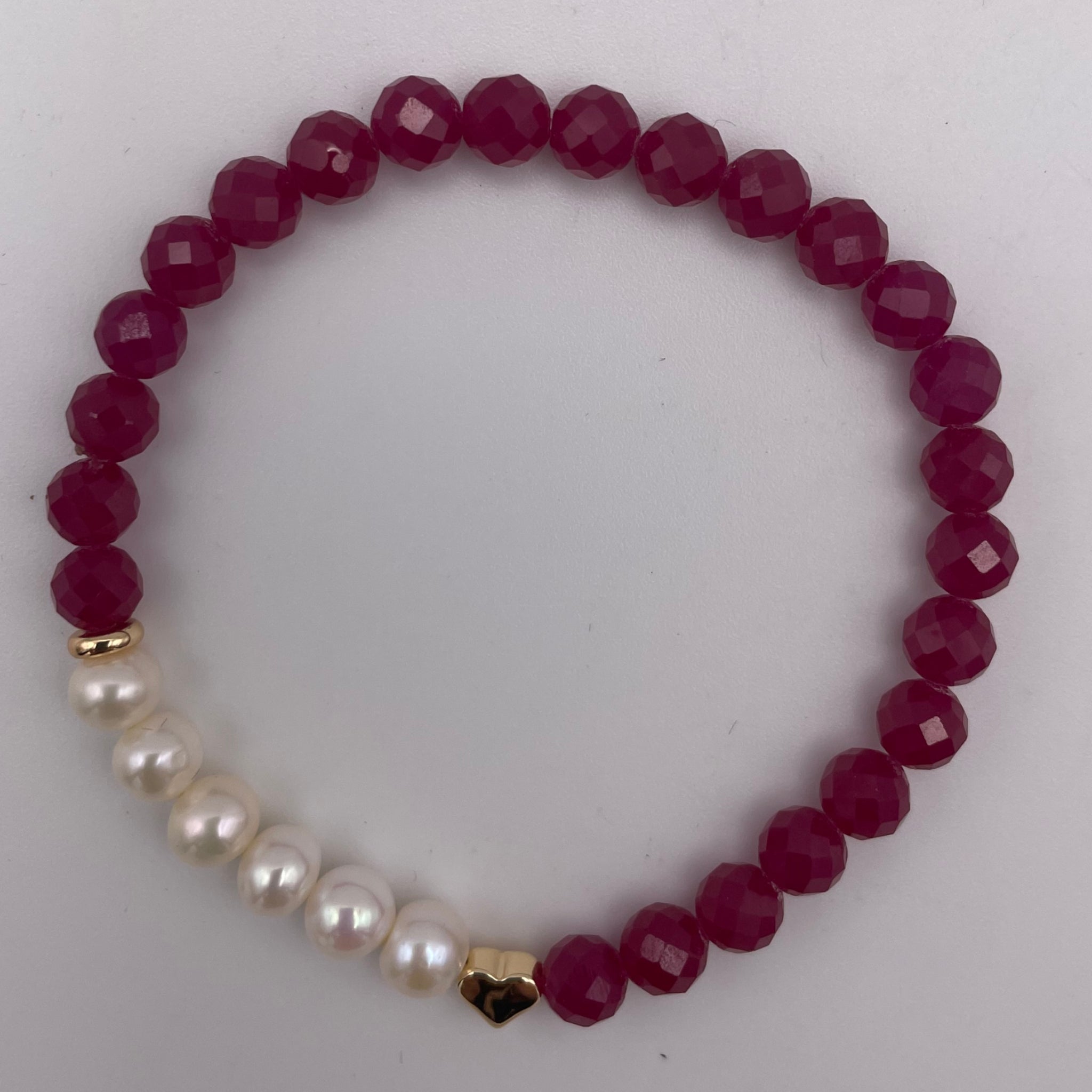 Ruby Pearl Bracelet