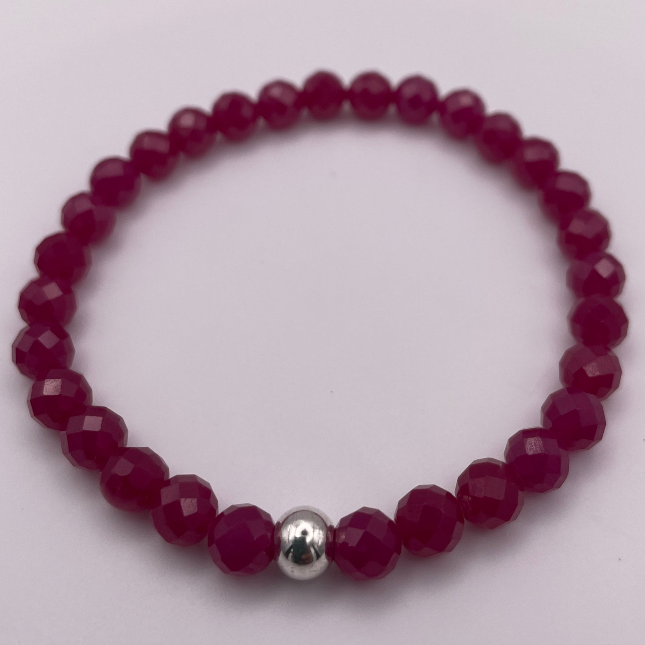 Ruby Silver Timeless Bracelet