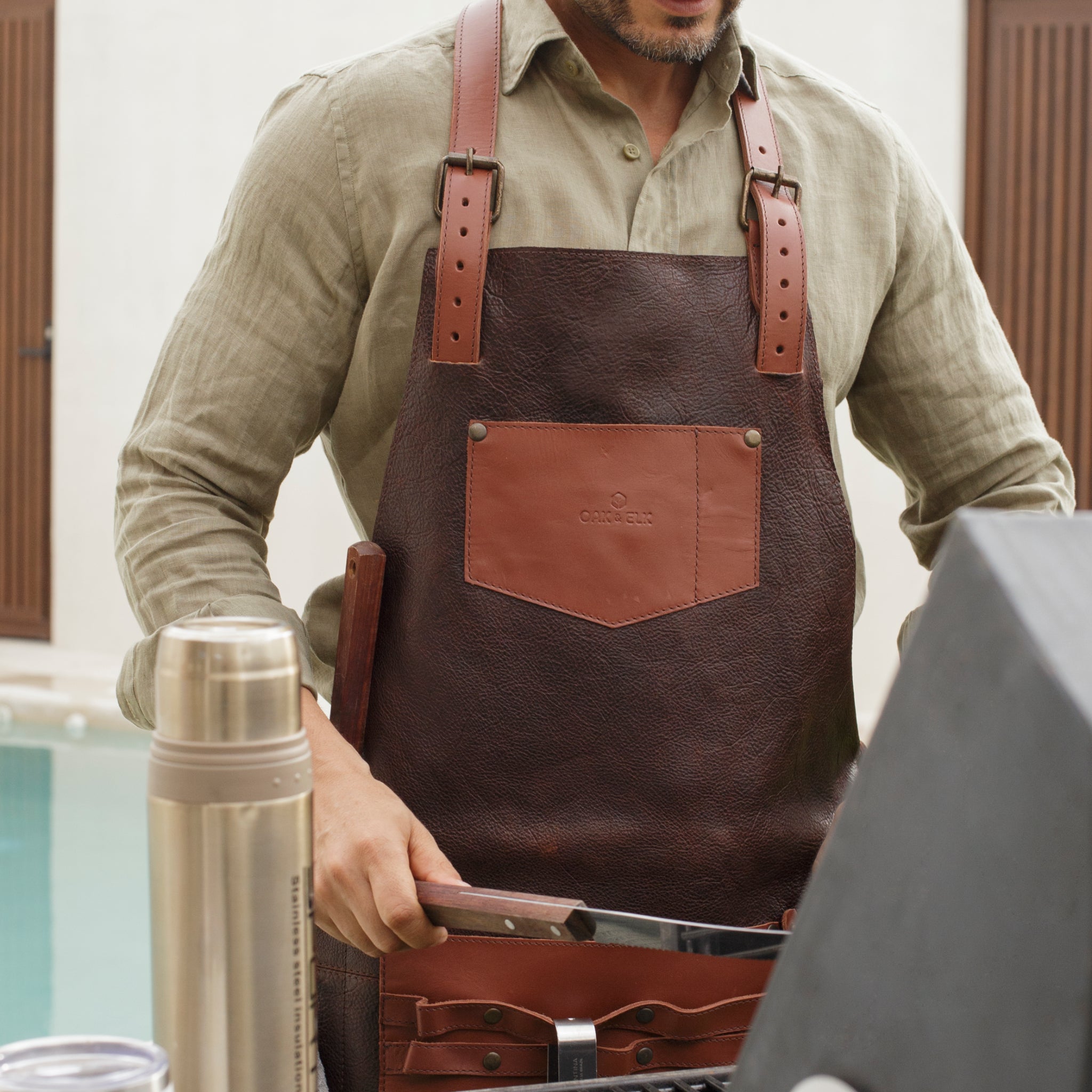 Max Leather Apron - OAK & ELK