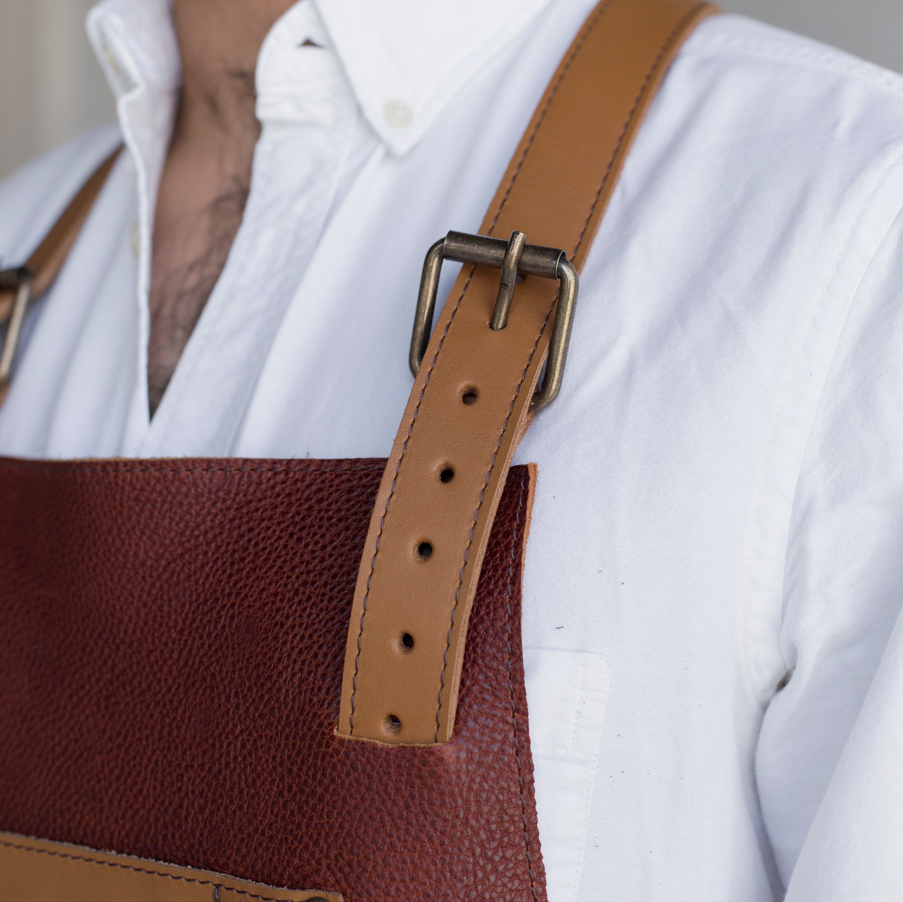 Leather Apron Nutmeg Color OAK & ELK brand