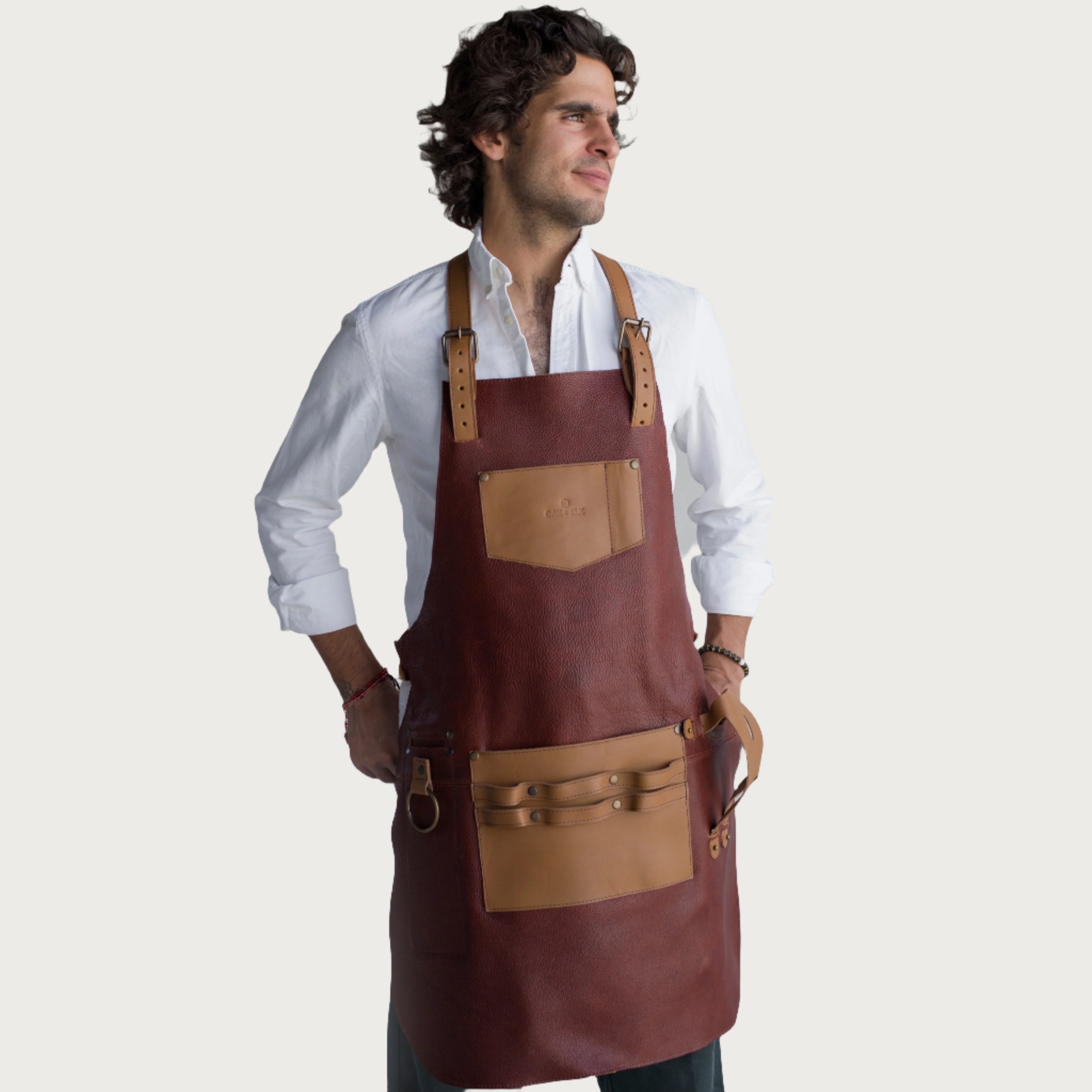 Leather Apron Nutmeg Color OAK & ELK brand