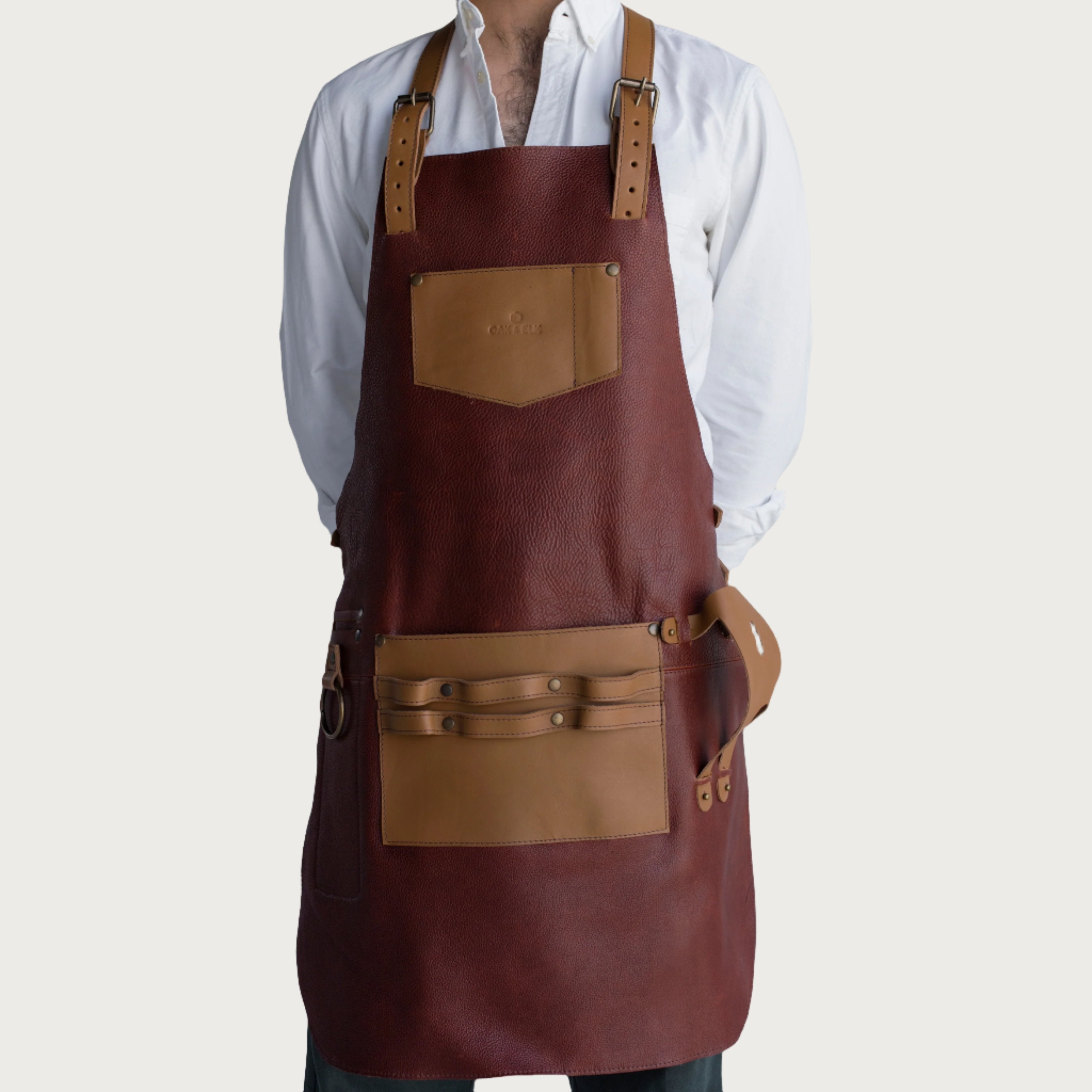 Leather Apron Nutmeg Color OAK & ELK brand