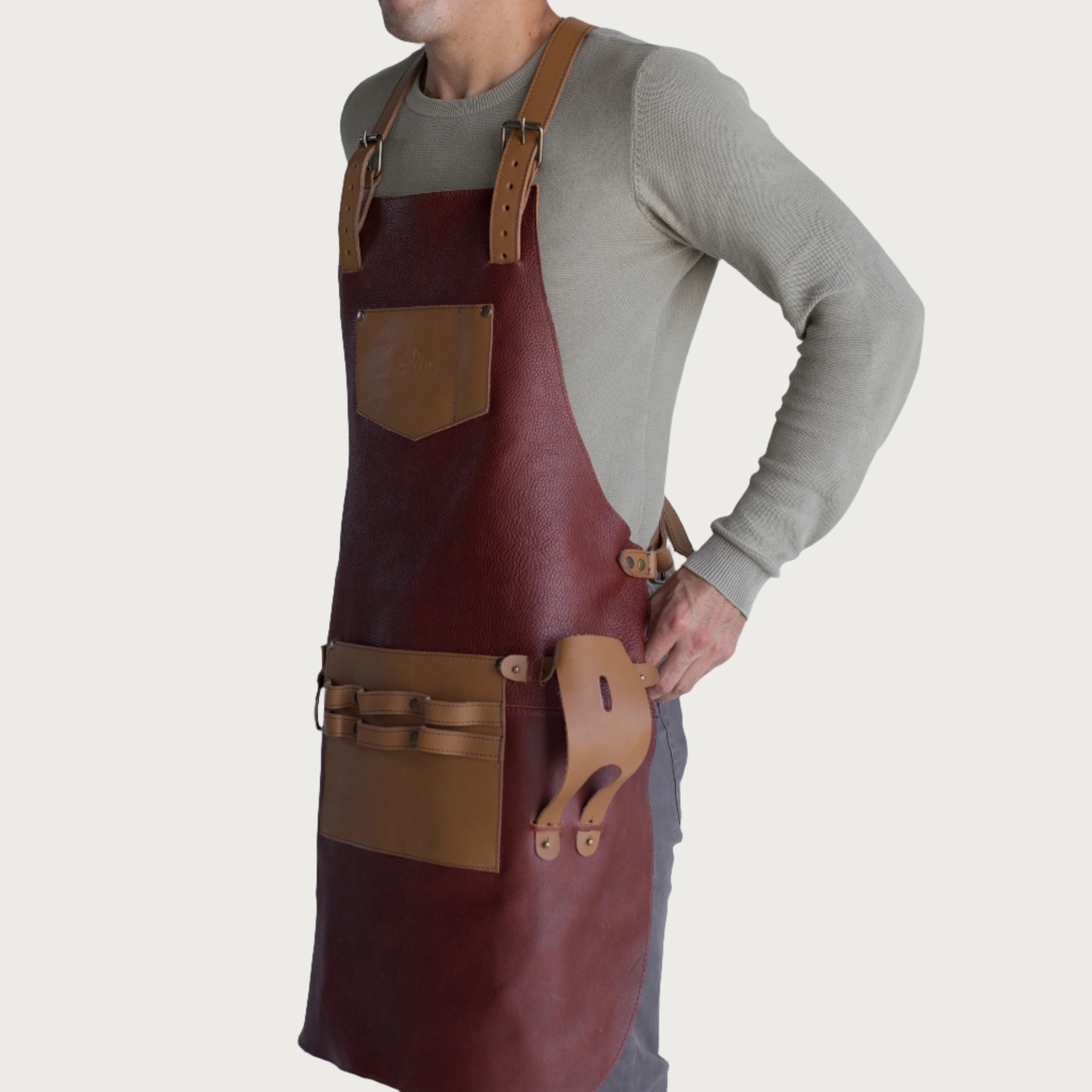 Leather Apron Nutmeg Color OAK & ELK brand