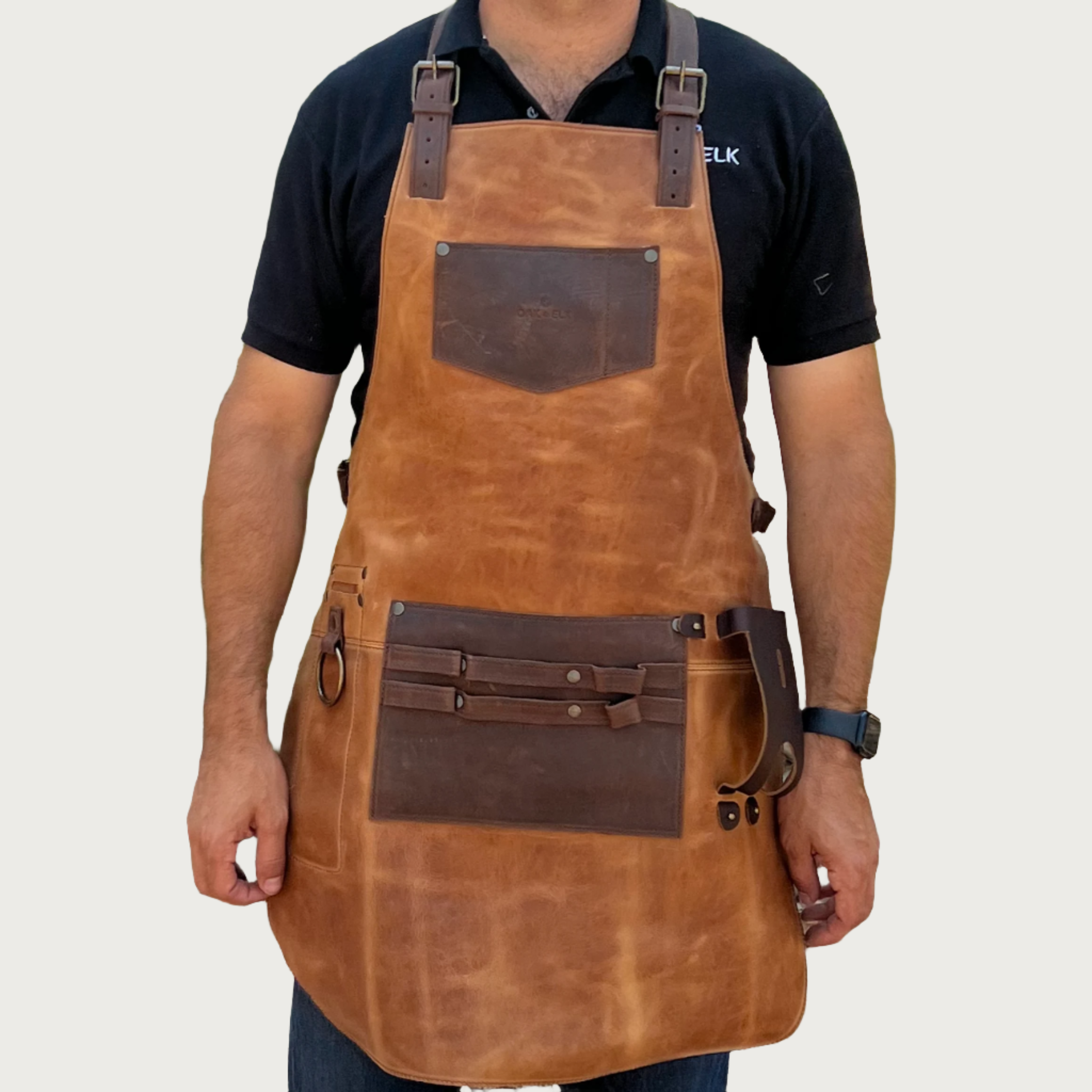 Leather Apron Tan Color OAK & ELK brand