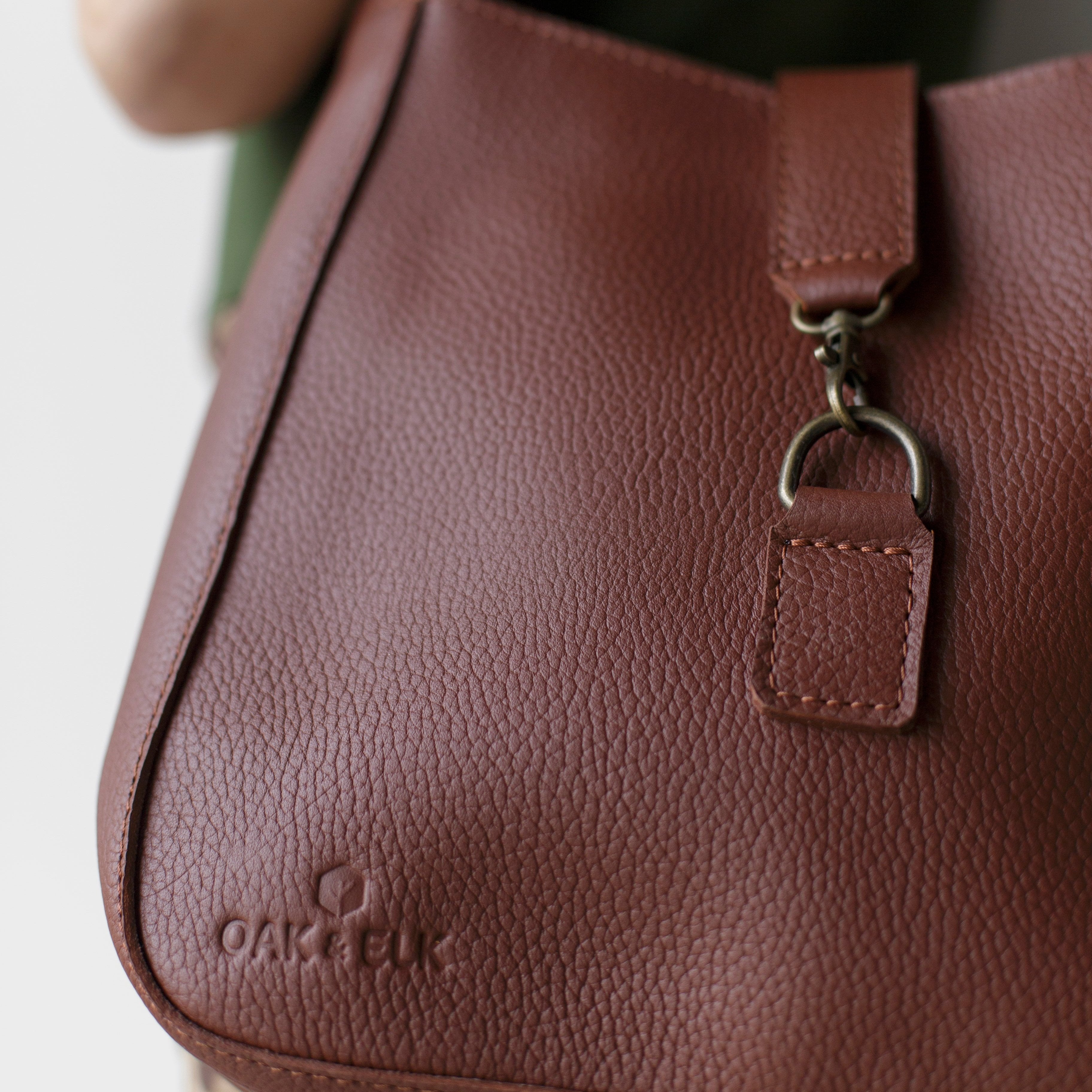 Leather Shoulder Bag Color Cognnac - OAK & ELK brand