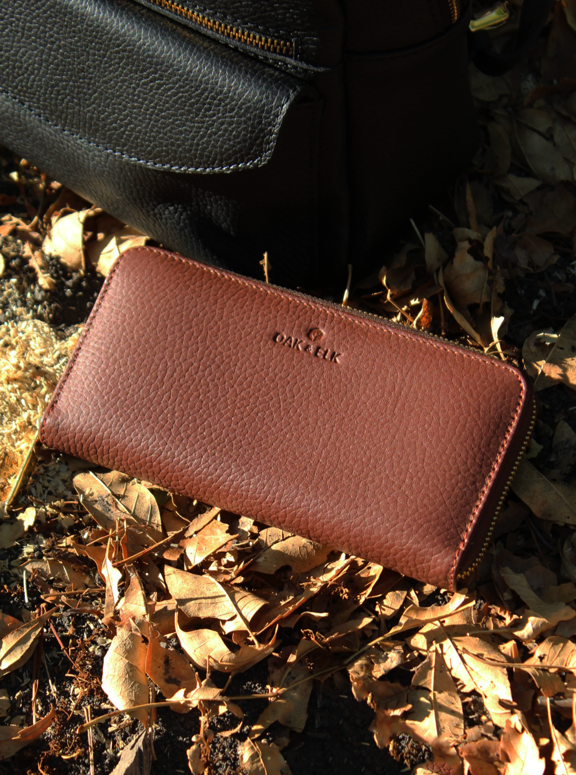 Oak & Elk Cognac Leather Large Wallet