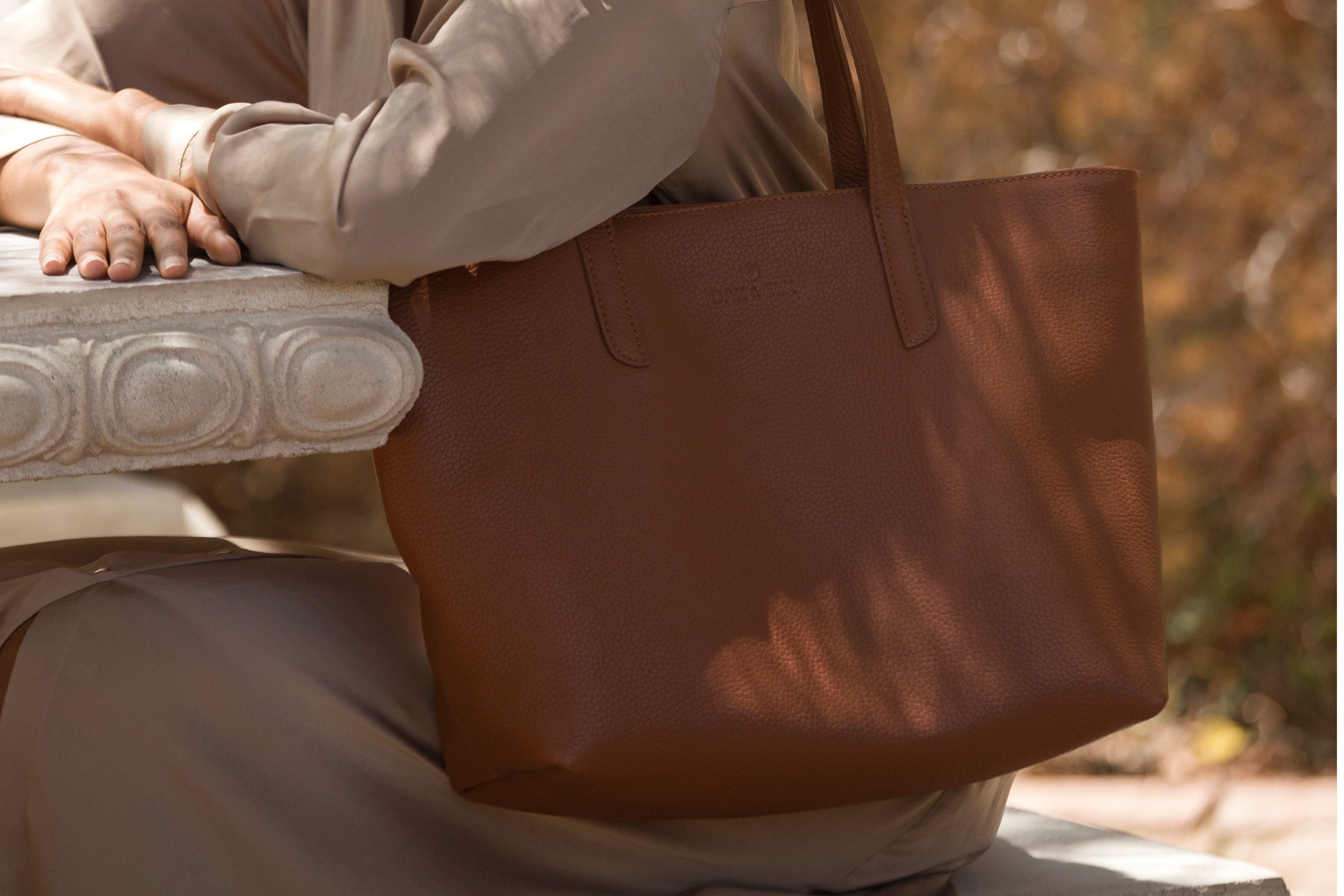 Tan Leather Tote Bag Oak & Elk