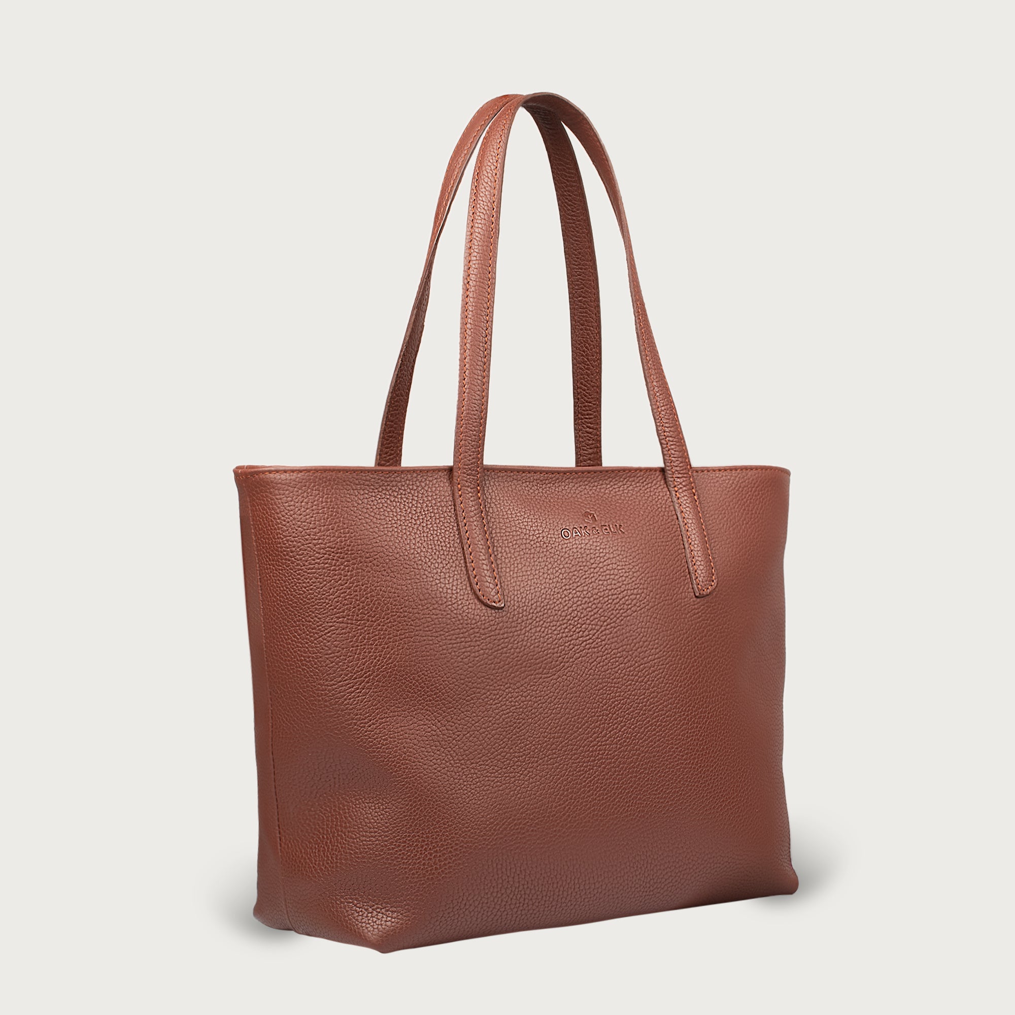 EMILY LEATHER TOTE - OAK & ELK