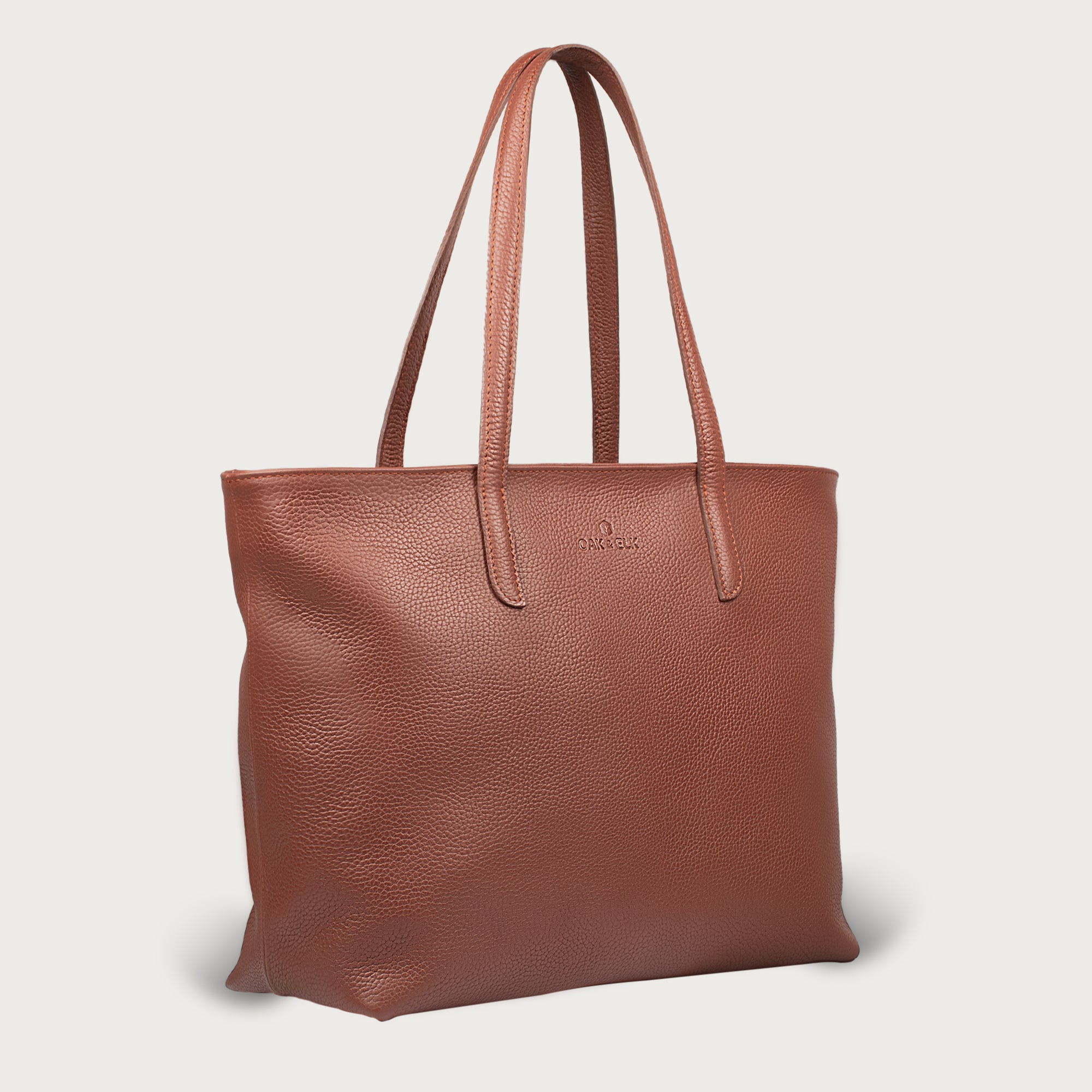 EMILY LEATHER TOTE - OAK & ELK