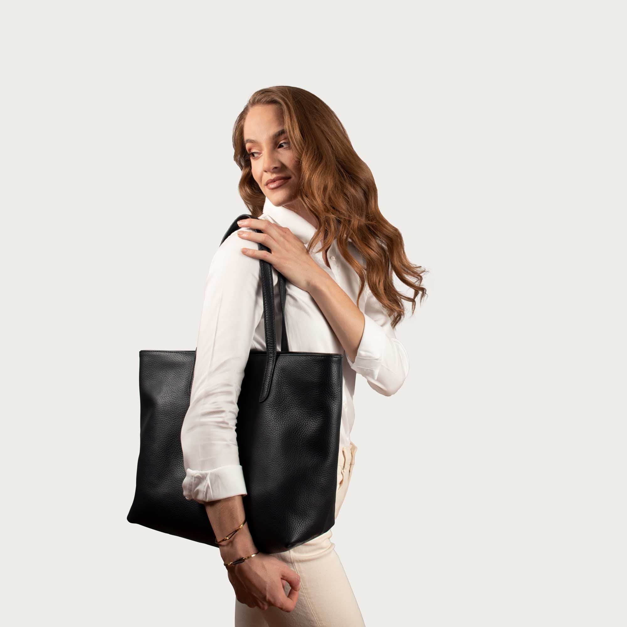 EMILY LEATHER TOTE - OAK & ELK