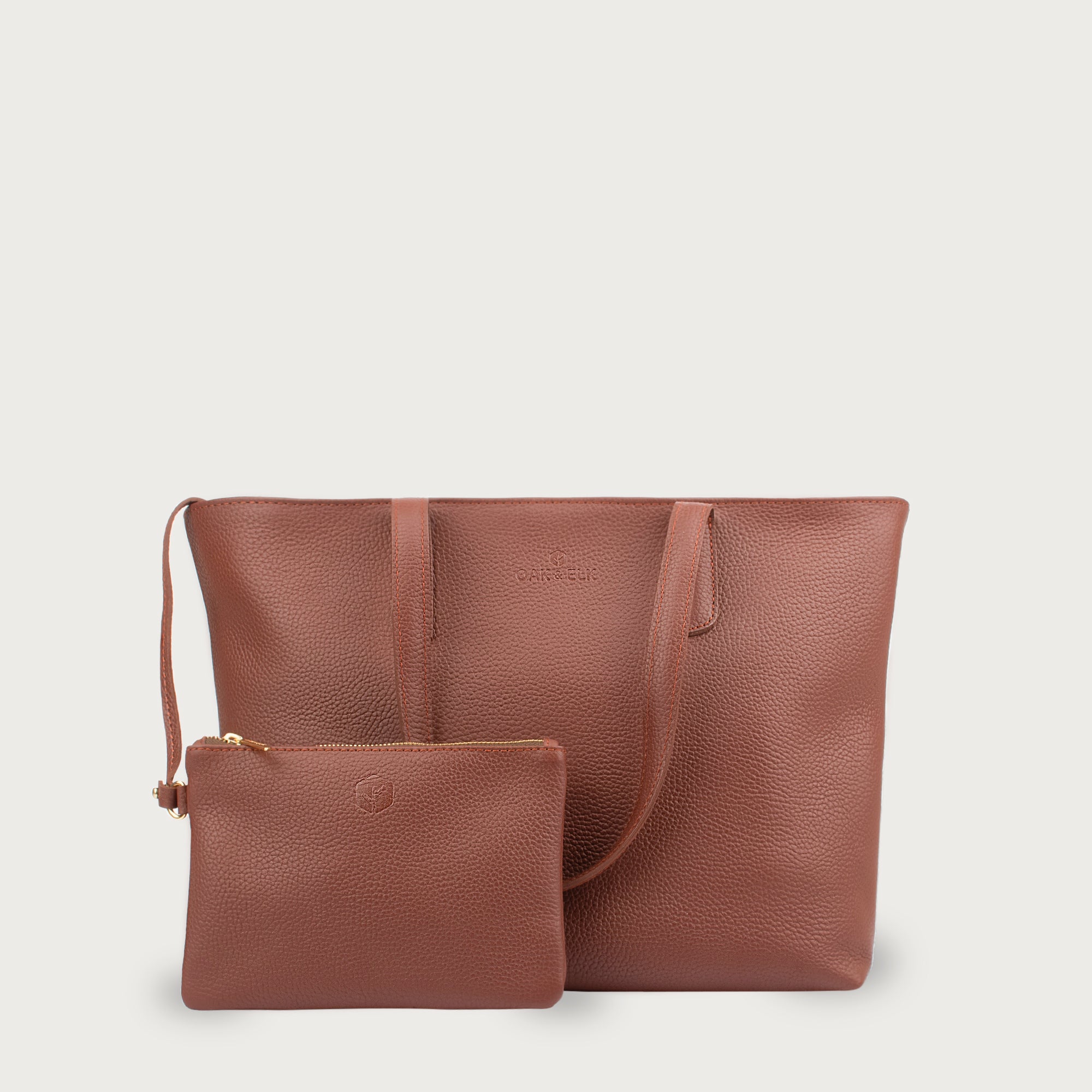 EMILY LEATHER TOTE - OAK & ELK