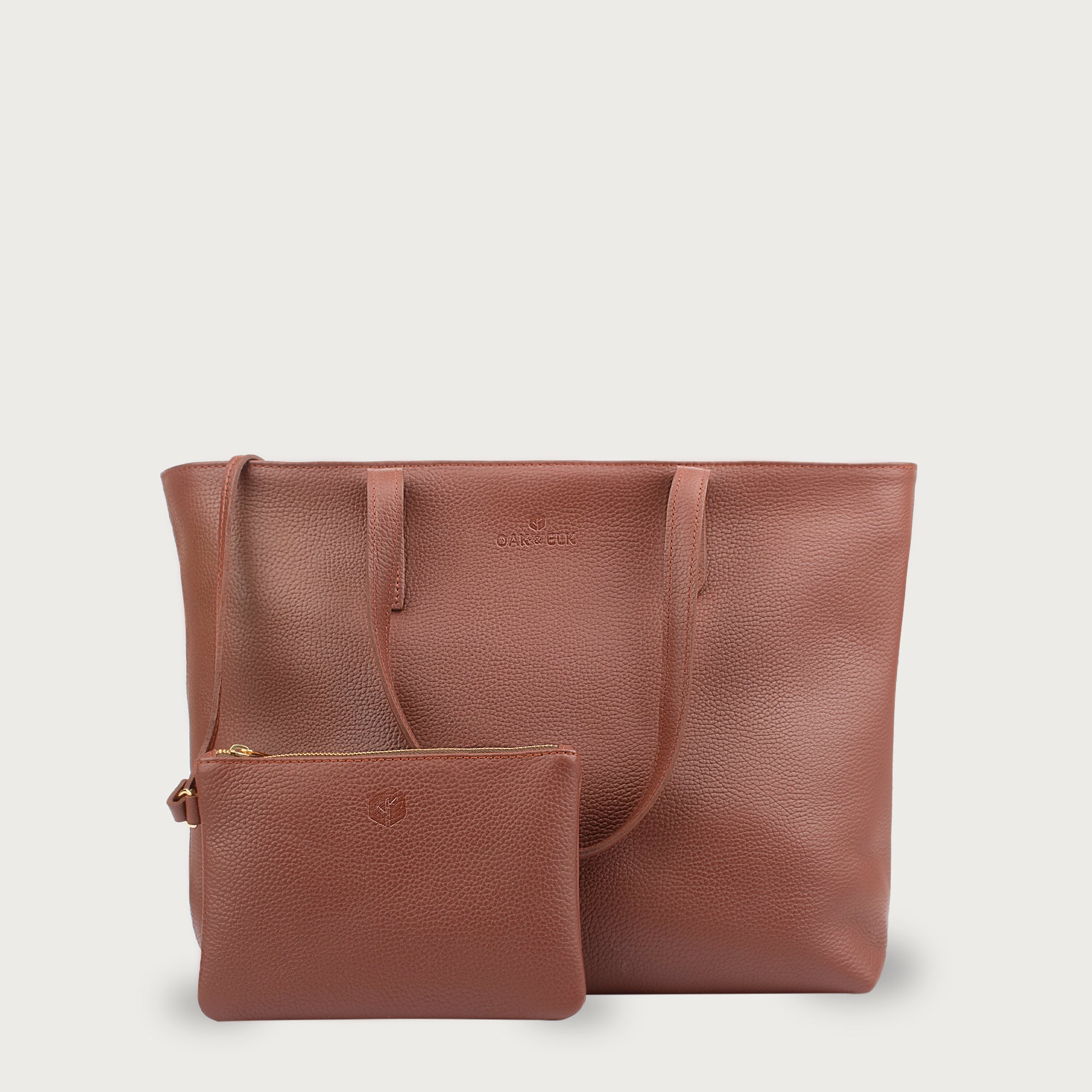 EMILY LEATHER TOTE - OAK & ELK